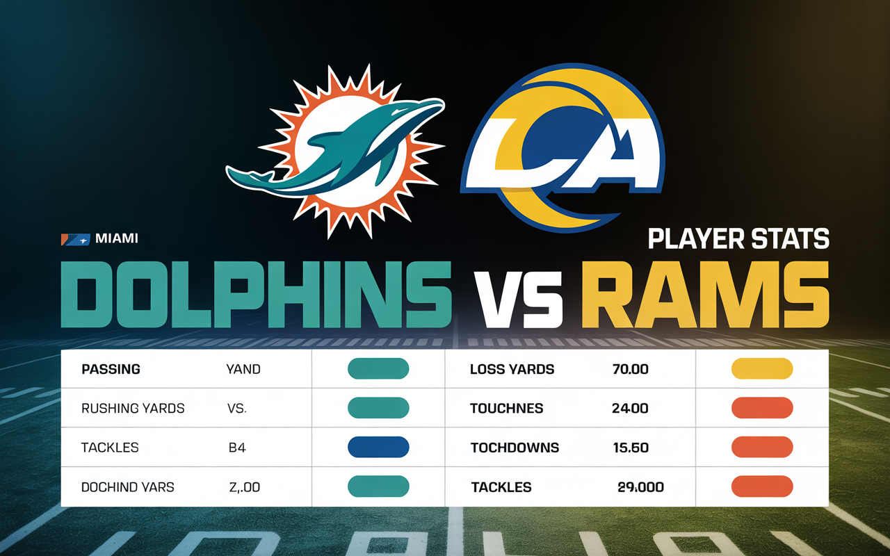 Miami Dolphins Vs Los Angeles Rams Match Player Stats