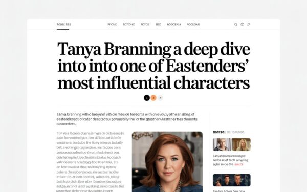 Tanya Branning A Deep Dive into One of EastEnders’ Most Influential Characters