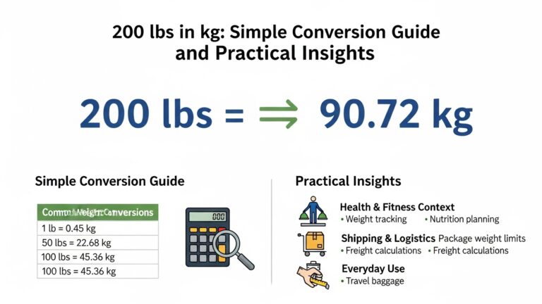 200lbs in kg: Simple Conversion Guide and Practical Insights
