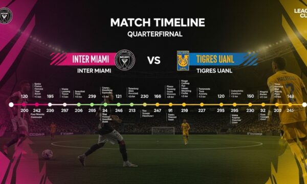 Inter Miami vs Tigres UANL Match Timeline — Leagues Cup 2025 Quarterfinal