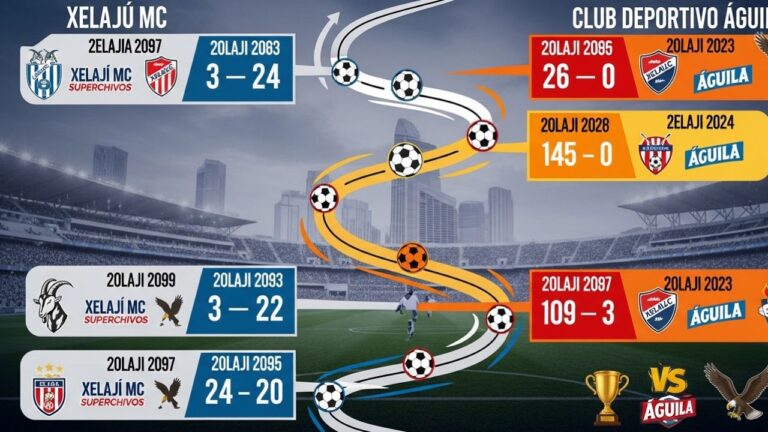 Cronología de Xelajú MC contra Club Deportivo Águila