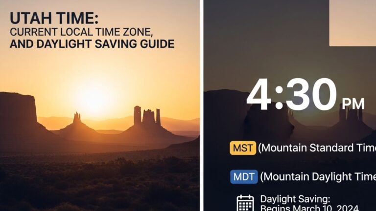 Utah Time: Current Local Time, Time Zone, and Daylight Saving Guide