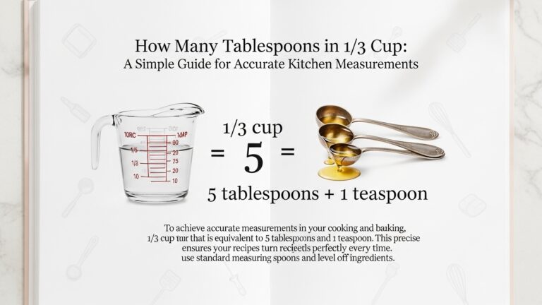 How Many Tablespoons in 1/3 Cup: A Simple Guide for Accurate Kitchen Measurements