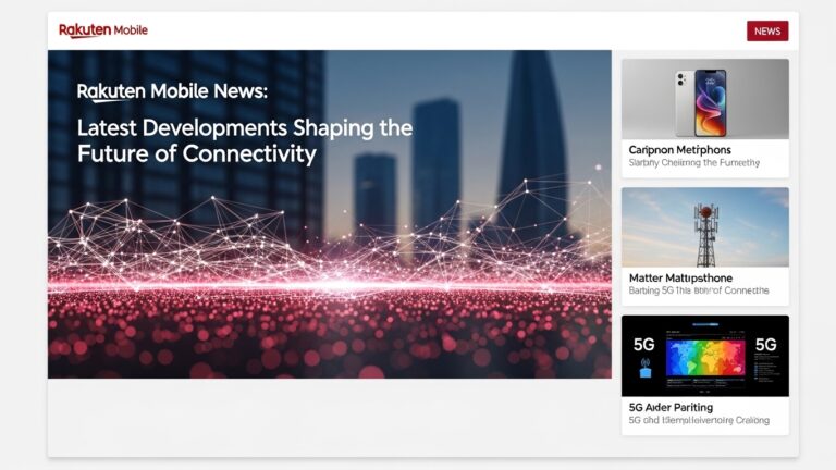 Rakuten Mobile News: Latest Developments Shaping the Future of Connectivity