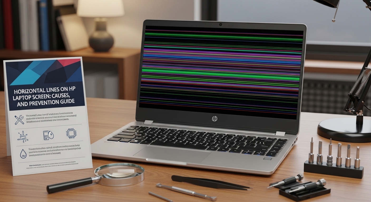 Horizontal lines on HP laptop screen