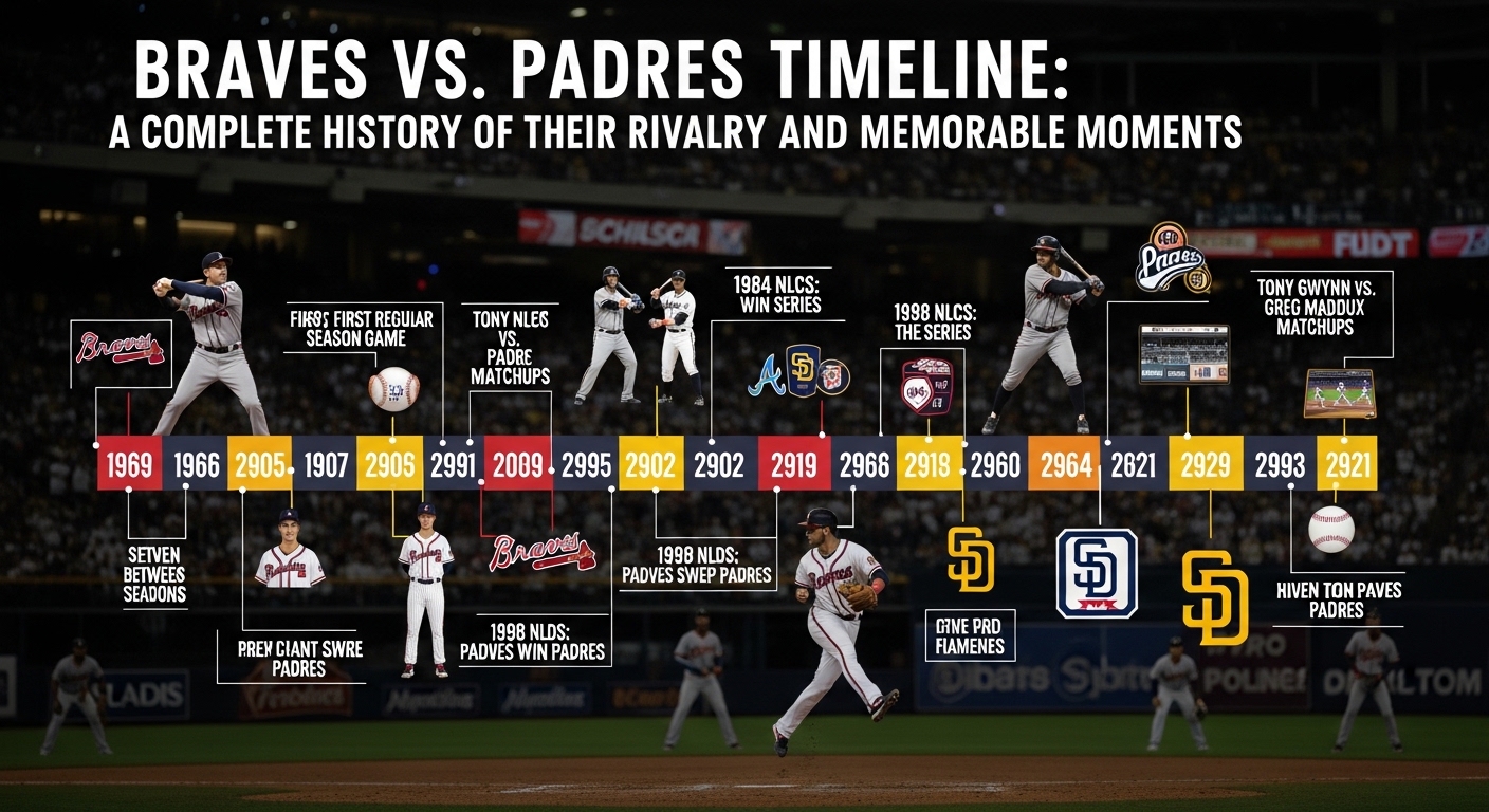 Atlanta Braves vs Padres timeline